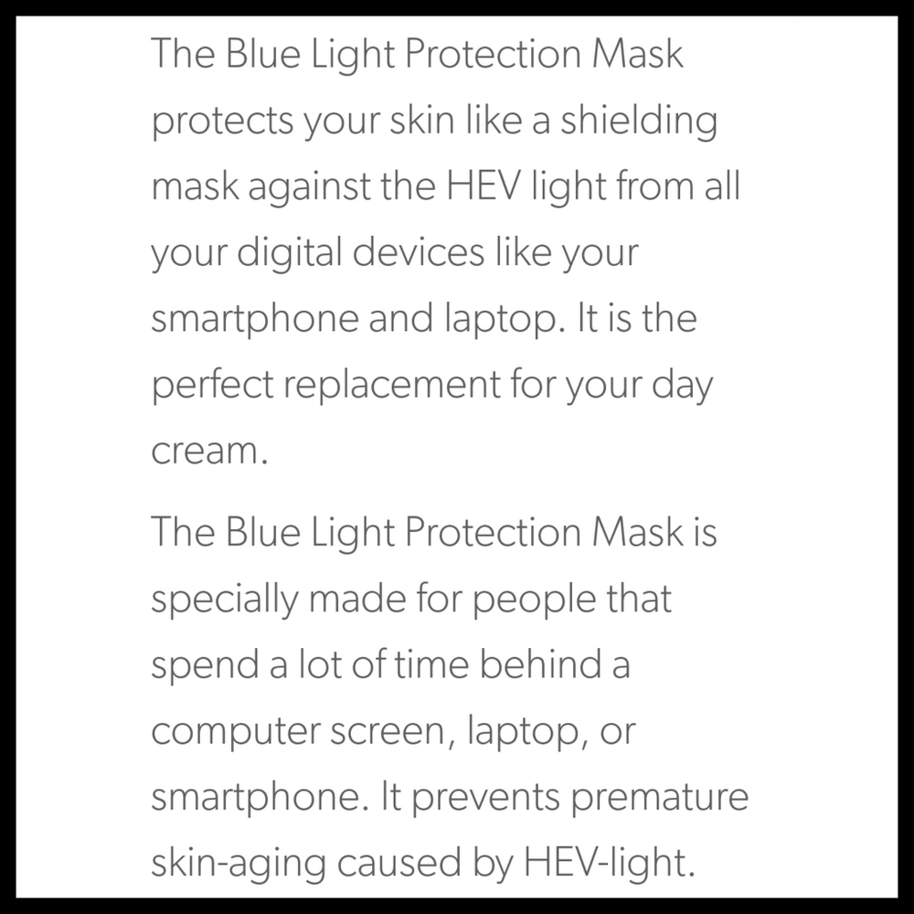 NEW Mudmasky Blue Light Blocking Mask - Picture 2 of 4